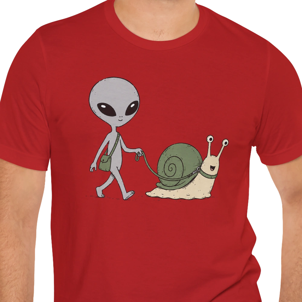 Snail Walk Alien T-shirt